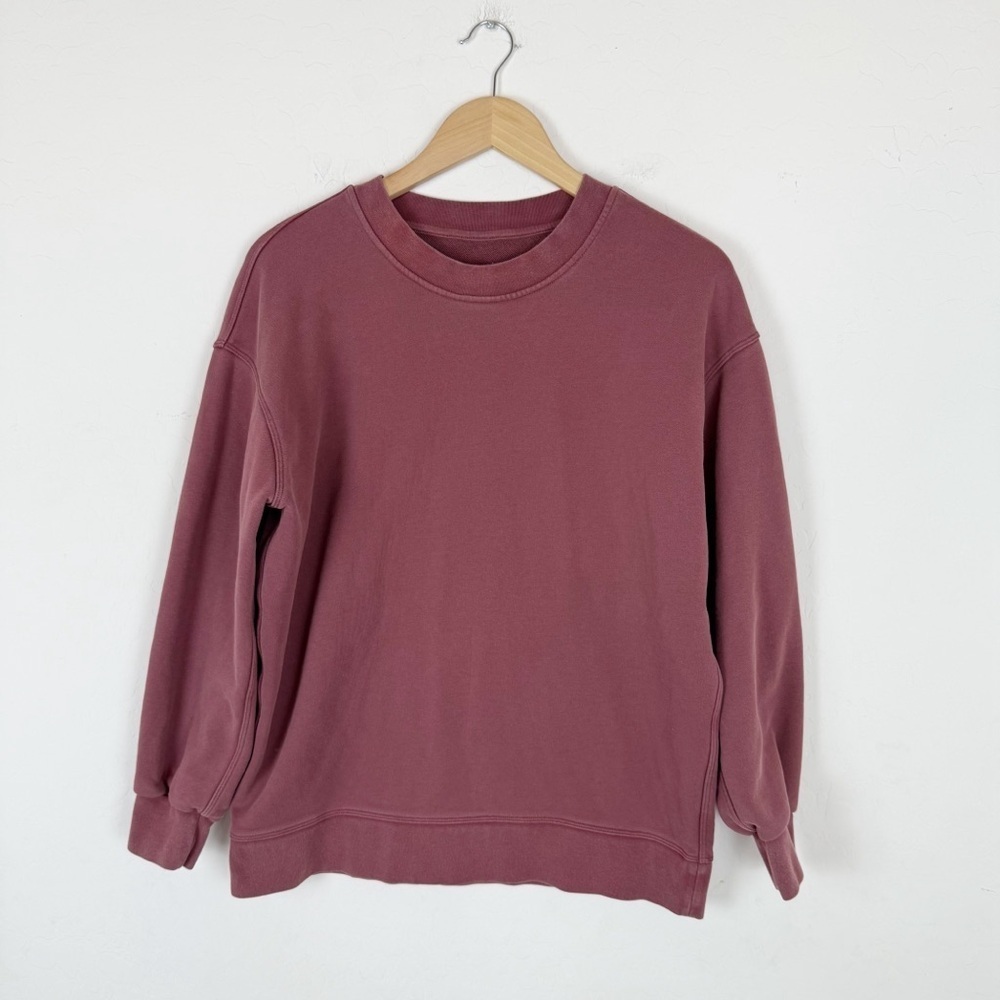 Lululemon perfectly oversized crew smokey red - Picture 2 of 6